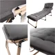 Folding Camping Bed / Lounger LUARO with Mattress, 193 cm, Dark Grey