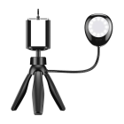 APEXEL Mini Statīvs Telefonam + Pastāvīgās Dienas Gaisma LED | Tripod with LED Light Photo Video