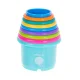 Educational Stacking Cups Pyramid with Numbers and Fruits