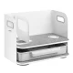 Ergo Office ER-441 Desk Organizer with Drawer and Wireless Charger, White