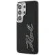 Karl Lagerfeld Grained Signature Metal Resin Case for Samsung Galaxy S26 Ultra, Black