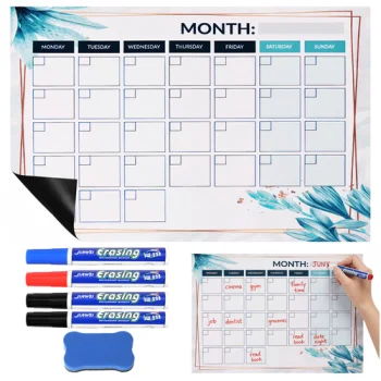 Maaleo Magnetic Fridge Planner (30x40 cm) Floral Motif