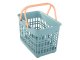 Plastic Shopping Basket with Folding Handles, 29x19x20.5 cm, Assorted Colors