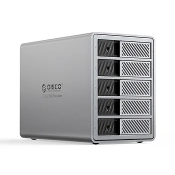 Orico 9858T3 5-Bay DAS Disk Array with Thunderbolt 3, Gray
