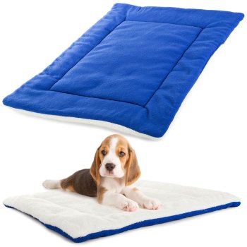 Fabric dog bed mat 50×35×2 cm blue