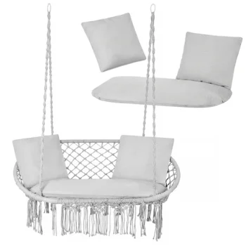 2-Person Hanging Chair Cushion Set Gardlov, Grey