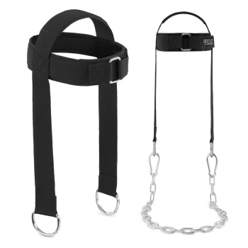 4FIZJO Neck Training Harness Belt with Chain