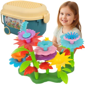 Kruzzel 00026331 Garden Building Blocks for Kids, 139 Pieces