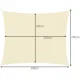 Gardlov Sun Shade Sail 3x2m, Beige