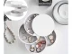 Round Jewelry Organizer Box with 4 Rotating Sections, White