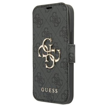 Apple iPhone 13 Pro 6.1" Guess 4G Big Metal Logo Book Case Cover (GUBKP13L4GMGGR), Grey | Telefona Maciņš Vāks...