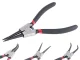 Circlip Pliers Set, 4 Pcs, Straight and Bent, Black