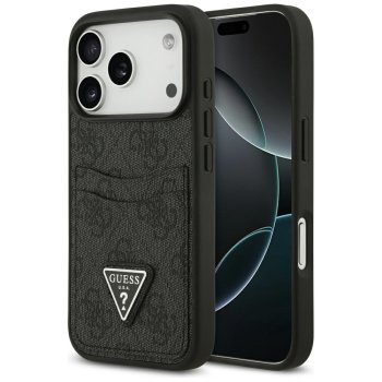 Guess 4G nauble Card Triangle Phone Case Cover iPhone 17 Pro - black