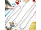 Christmas Tree Beads Garland, Silver Decoration Chain, 5 m
