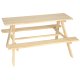 Koka Bērnu Dārza Sols Galds 92x78x52 cm | Garden Children\'s Wooden Bench Table