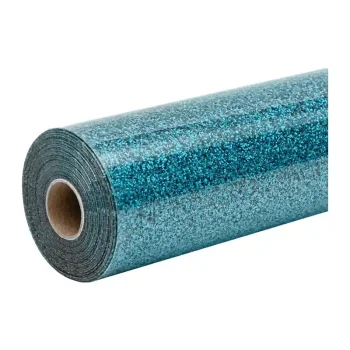 HTVRONT Glitter Heat Transfer Film KZ-SGH-1907-2USH, 30.5 x 90 cm, Blue