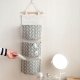 Hanging Wall Organizer with 3 Storage Pockets, Grey
