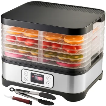 Ruhhy 25929 Food Dehydrator for Mushrooms, Fruits and Vegetables, 10L, Inox