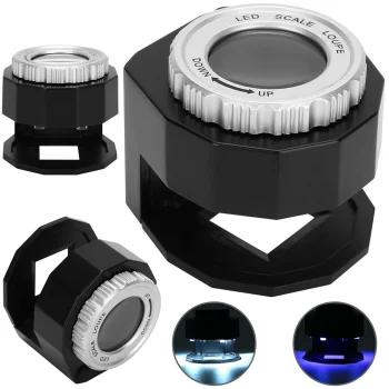Pocket Microscope 30x with LED and UV Light