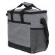 Travel thermal bag for storing and carrying warm or cold food on the beach/picnic, 16l, gray