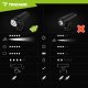 Trizand LED 1000lm Bicycle Light Set (Front + Rear)
