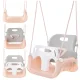 3-in-1 Baby and Toddler Swing Seat Kruzzel 30kg, Grey-Beige