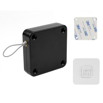 Compact door closer for interior doors, black