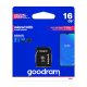 Memory Card GoodRam 16GB microSDHC Class 10 UHS-I with Adapter, Black
