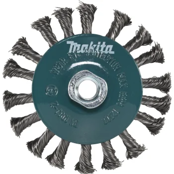Makita D-39883 Knotted Wire Wheel Brush for Angle Grinders, 115 mm, M14