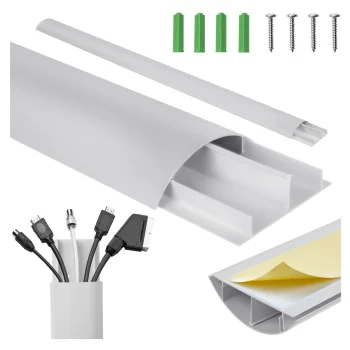 Maclean MC-814 S Aluminum Cable Trunking, 62x20x750mm, Silver