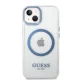 Guess Metal Outline MagSafe Case for iPhone 14 Plus / 15 Plus - Blue