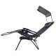 Zero Gravity Chair with Canopy and Side Table for Patio and Outdoors