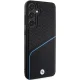 BMW Samsung Galaxy S24 Case Signature Leather Textured & Line MagSafe, Black
