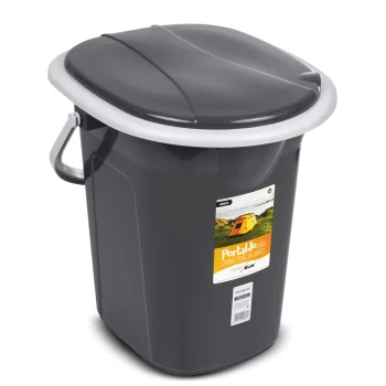 GreenBlue GB320AG Portable Toilet, 19L, Anthracite