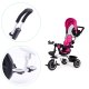 ECOTOYS Kids\' Tricycle with 360° Rotating Seat and Push Handle, Pink