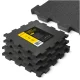 Interlocking Rubber Gym Flooring Tiles 4FIZJO 4 Pack 19x19x0.6 in, Black