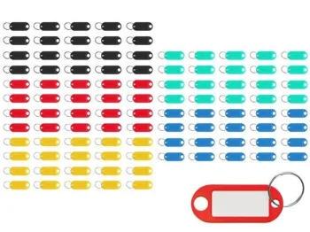 Malatec Key Tags with Label Window 100 Pcs