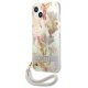 Guess iPhone 13 mini Case Flower Strap Violet