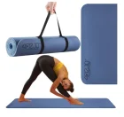 4Fizjo 107 TPE Yoga and Fitness Mat 180x60x0.6 cm, Navy Blue