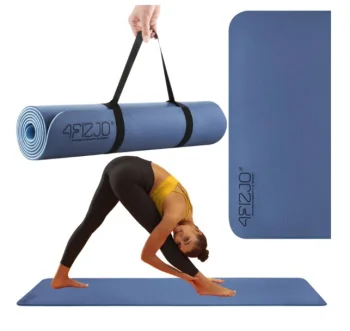 4Fizjo 107 TPE Yoga and Fitness Mat 180x60x0.6 cm, Navy Blue
