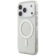 Guess IML Glitter Pearl Strap MagSafe Case for iPhone 17 Pro Transparent