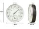 Analog Wall Thermometer with Hygrometer Indoor Outdoor, Grey-Black
