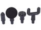 Relaxing Muscle Massager Gun with 4 Nozzles Wireless Massage Device, Black