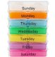 7-Day pill organizer, multicolored