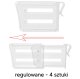 Adjustable Refrigerator Drawer Organizer, 4 pcs, Transparent