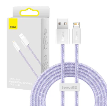 USB to Lightning Cable Baseus CALD000505 2.4A 2m Purple