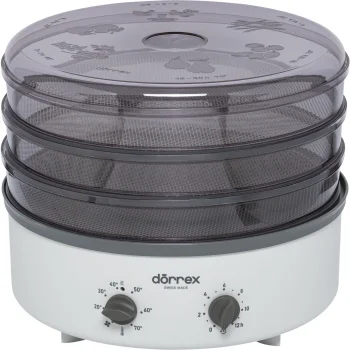 Food Dehydrator Stöckli Dörrex with Timer and Metal Trays, White