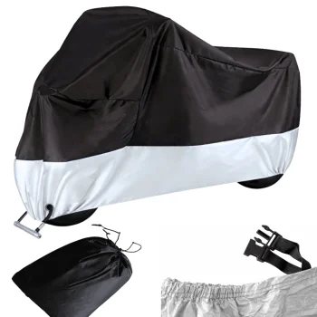 Waterproof Motorcycle and Bicycle Cover XXXL 240x130cm UV Protection, silver