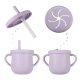 Ikonka Silicone Baby Tableware Set Crab, 9 Pieces, Purple
