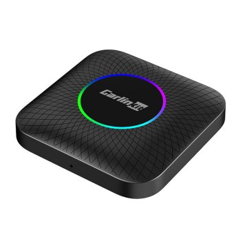 Carlinkit TBOX PLUS LED Wireless CarPlay / Android Auto Adapter, 4/64GB, Black